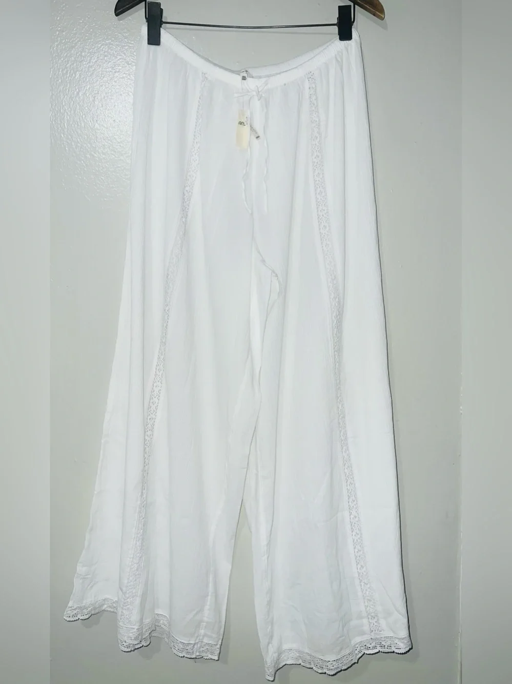 Aerie Cabana Wide Leg Pant in White - Large - Picture 6 of 7